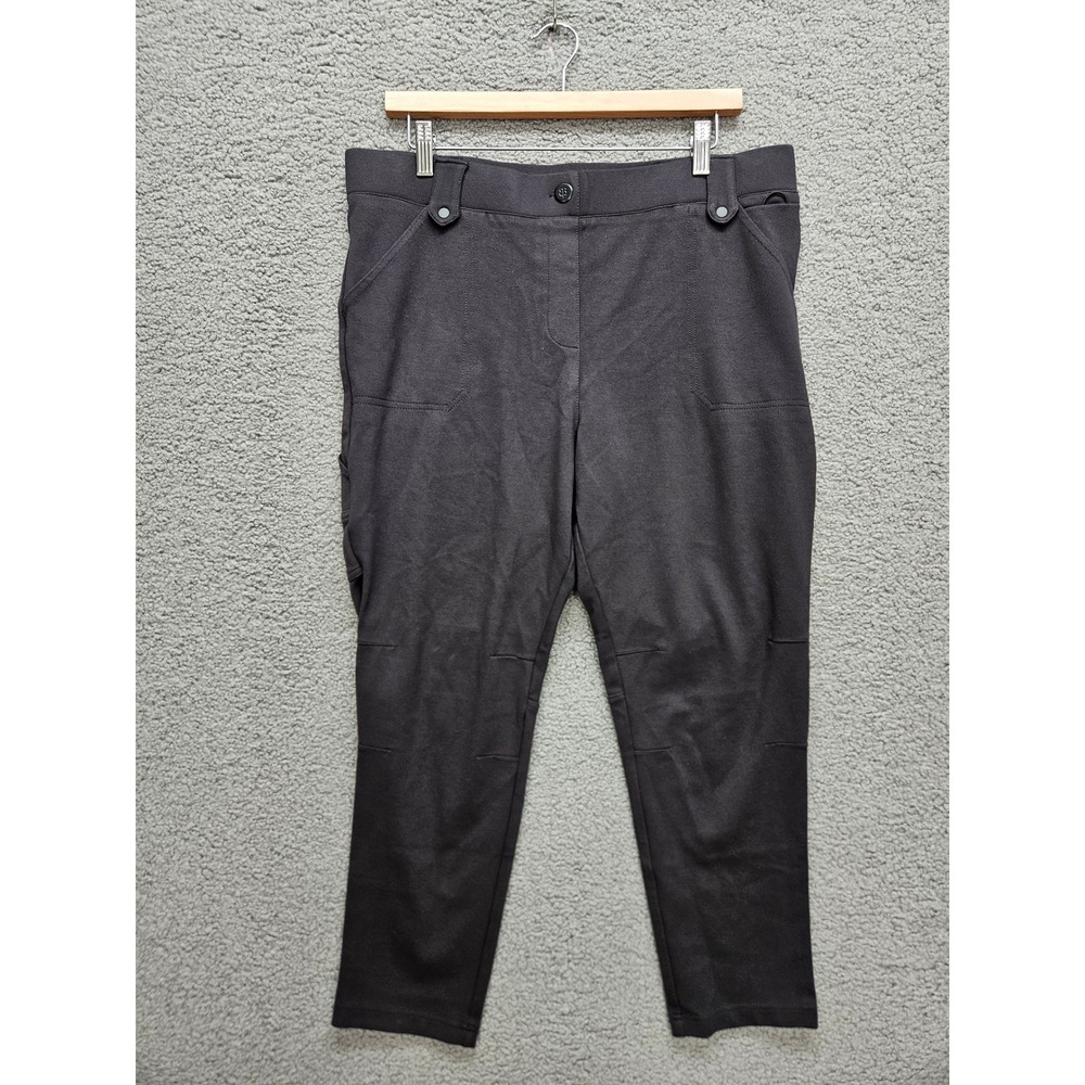 Betabrand Dress Yoga Pants XXL Petite Gray Carpenter Utility Workwear Office